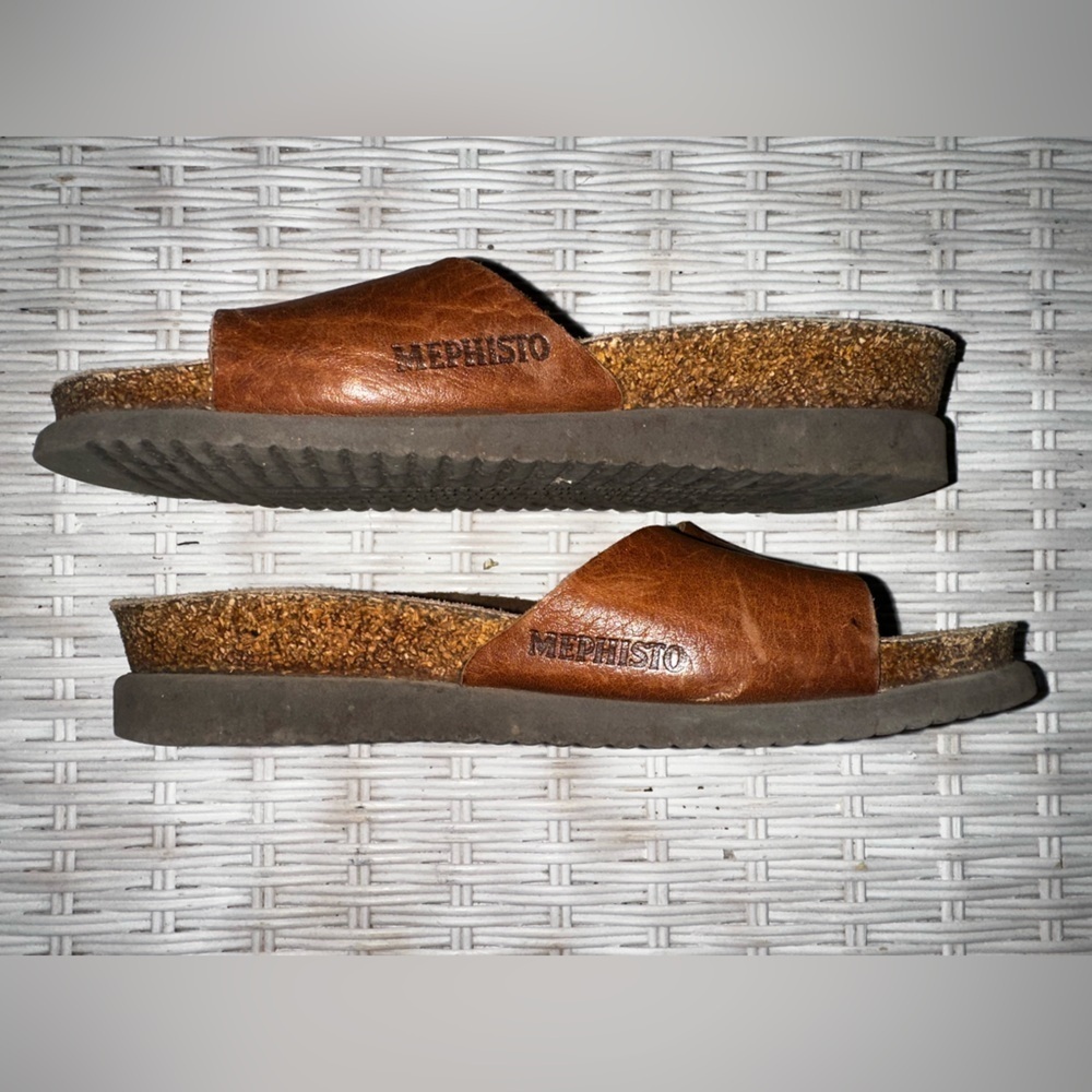 Used Hanki Mephisto Genuine Leather Brown Sandals Made in France 38 - Picture 3 of 12